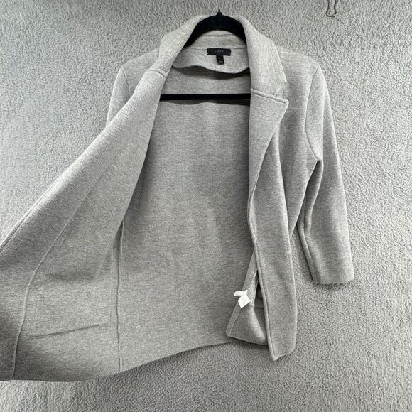 J.Crew Women’s Sophie Open-Front Sweater Blazer Gray Merino Wool Blend Size S - Picture 7 of 10
